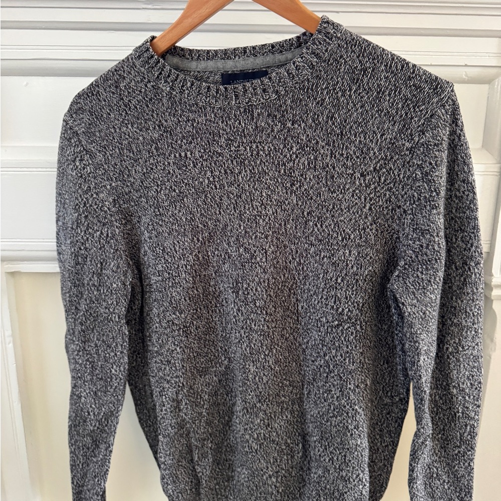 Lands' End Men's Marled Gray Crewneck Sweater